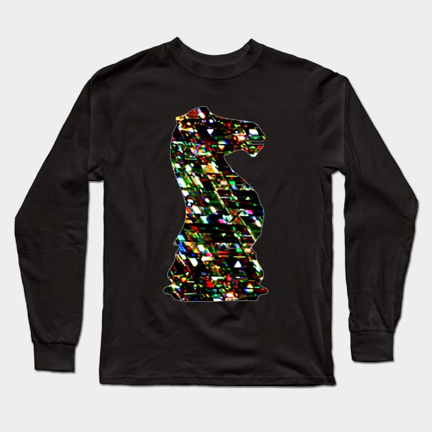 Chess Piece - The Knight 1 Long Sleeve T-Shirt by The Black Panther